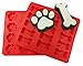 Okallo Products XL Dog Paw and Bone Mold Combo Pack - For Baking Paws and Bones - Silicone