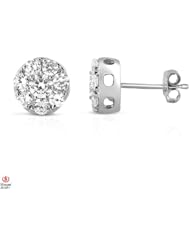 One of the kind7/8CTTW Diamond Studded Earrings 14K White Gold