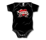 Mommy Heart Tattoo - Silly Baby Onesie, 100% Cotton, Black, Various Sizes