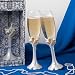 Interlocking Heart Wedding Toasting Flutes