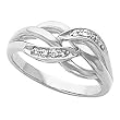 14K White Gold Diamond Ring - 0.08 Ct.