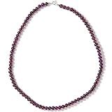 Cultured Potato Pearl Purple Necklace With Sterling Silver Clasp