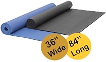 YogaAccessories (TM) Extra Wide / Extra Long 1/4'' Deluxe Yoga Mat