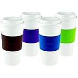 Copco Acadia Reusable To Go Mug, 16-ounce Capacity - 4-pack (Brown, Plum, Blue, Green) - Brown, Plum, Blue, Green