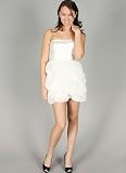 Asymmetrical Pleated Bubble Cocktail Dress for Bridesmaid Formal Prom