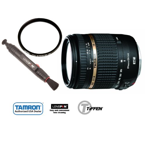 Tamron AF 18-270mm f/3.5-6.3 Di II VC PZD LD Aspherical IF Macro Zoom Lens for Canon DSLR Cameras with Tiffen 62mm UV Protector and LensPen LP-1
