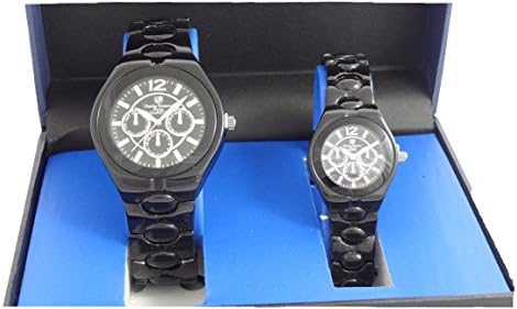 Charles Dumont Paris His & her Gift Set Black Alloy Metal Case