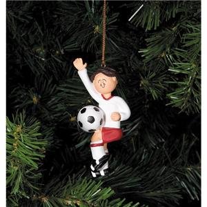 Boy Soccer Player Ornament-Brown (Brown)