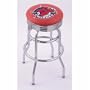 Iowa State Cyclones 30" Double-Ring Swivel Bar Stool with 2.5" Ribbed Chrome Accent Ring