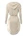 Doublju Women Comfortable Loose Fit Belted Hooded Long Cardigans