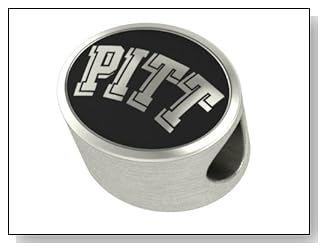 Pitt Panthers Collegiate Bead Fits Most Pandora Style Bracelets Including Pandora Chamilia Biagi Zable Troll and More. High Quality Bead in Stock for Immediate Shipping