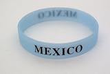 Mexico blue glow in the dark silicone wristband, Mexico bracelet