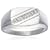 9ct White Gold AMR407553 Gents Diamond Signet Ring