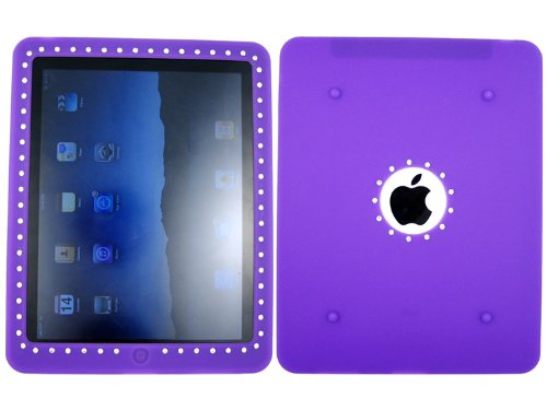 Purple Soft Silicone silicon Skin Case Cover 