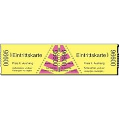 Sigel ER816 Eintrittskarten in Rollen, gelb, fortlaufend nummeriert, 60x30 mm, 1000ST