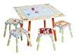Levels of Discovery Alphabet Soup Table and 4 Stool Set Multi-Color