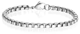 Men's Titanium 5mm Venetian Box Chain Bracelet, 8