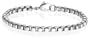 Men's Titanium 5mm Venetian Glass Box Chain Bracelet, 8"