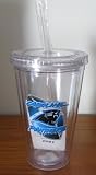 Carolina Panthers Double Wall Tumbler with Straw