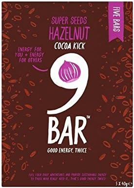 9Bar Gluten Free Cocoa &amp; Hazelnut Bars Multipack 5 x 40g