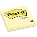 Post-it Original Notes, 3 x 3 Inches, Canary Yellow, 100-Sheet Pads (12 Pads per Pack) (654-YW)