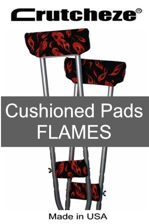 Crutcheze Underarm Crutch Pads 4 Piece Set Flames
