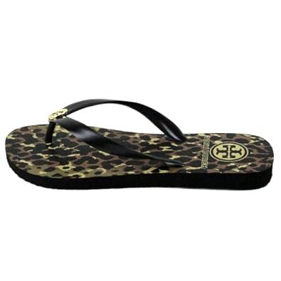Amazon: Tory Burch Leopard Animal Print Flip Flops Sandals ...