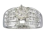 EGL Certified 1.79 cts Diamond Engagement Ring 14Kt White Gold
