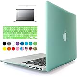 iBenzer&reg; - 3 in 1 Green Soft-Touch Plastic Hard Case Cover & Keyboard Cover & screen protector for Macbook Air 13'', Green MMA13GN+2