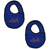 2 PACK: Baby / Infant Boys or Girls MLB New York Mets Bib - Blue