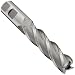 YG-1 E2034 Cobalt Steel Square Nose End Mills, Inch, Long Length, Weldon Shank, Uncoated (Bright) Finish, Non-Center Cutting, 30 Degree Helix, For Use With All Materials