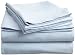 Egyptian Cotton 400 Thread Count Twin Extra Long Sheet Set Solid, Light Blue