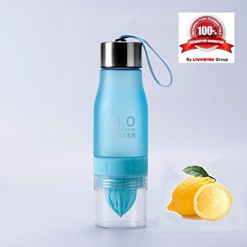 LiveWire Premium Water Bottle with 2-in-1 Fruit Infuser &amp; Integrated Juicer made with Tritan plastic (BPA/EA-free) 22 Ounce.For awesome infused water.