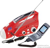 Emergency Dynamo / Solar Power Flashlight AM/FM Radio Siren Flasher Cell Phone Charger