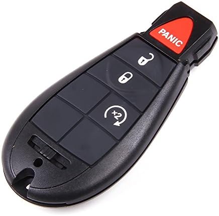 World Auto Replacement Key Remote Ignition Key Combo Keyless Entry Key Shell Case 4 Button replacement for 2009-2010 Dodge Ram 3500