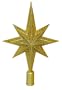 Barcana 12-Inch Shatterproof Gold Northern Star Christmas Tree Topper