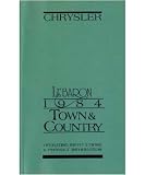 1984 CHRYSLER LEBARON TOWN & COUNTRY Owners Manual Guide