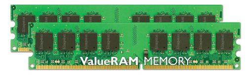Kingston ValueRAM 2GB Kit 2x1GB Modules 400MHz PC2-3200 DDR2 CL3 DIMM Desktop Memory KVR400D2N3K2/2G