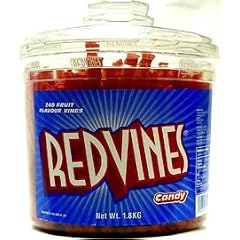 Redvines Candy 240 Fruit Flavour Vines 1.8kg Tub