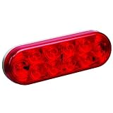 Wesbar LED 6-Inch Oval Tail Light, Grommet Mount, 10-Diode, Red by Wesbar
