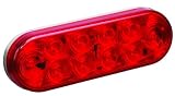 Wesbar LED 6-Inch Oval Tail Light, Grommet Mount, 10-Diode, Red