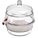 Bel-Art 420220000 Scienceware Polycarbonate Bottom Space Saver Vacuum Desiccator, 19.7cm ID, 23cm Flange OD, 26cm H, 19cm Plate Size