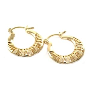 Click here to buy Beautiful 24k Gold Layered GL Diamond Cut Hoop Earrings (1) - Lifetime Warranty! Comes Gift Boxed... by Earrings Gold Layered Ks Charming Designs.