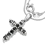 Black Cross Necklace with CZ Including Necklace