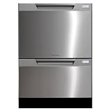 Fisher & Paykel DD24DCTB6 24″ Tall Double Dish Drawer with Recessed Handle, 9 Wash Programs, Flow Through Detergent Dispenser, Key Lock and Child Lock