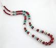 Tommy Singer 30" Carnelian, Sterling Silver and 12 Kt Gold Bead Necklace, #7878