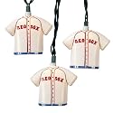 Kurt S. Adler 10-Light Boston Red Sox T-Shirt Light Set with 30-Inch Lead Wire, 12-Inch Spacing, Midget-Type Clear Bulbs, 4 Spare Bulbs and 1 125 Volt 3A Spare Fuse.  Indoor/Outdoor