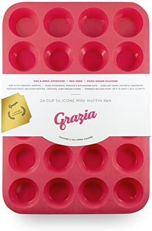 Grazia Silicone Muffin Pan, Red, 24-Cup Size: 24-Cup Model: G-3003 (Home & Kitchen)