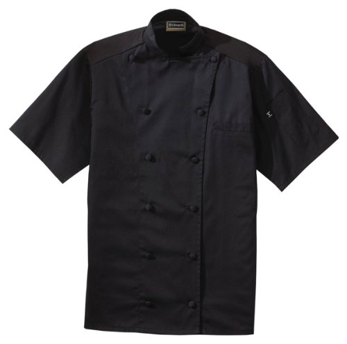 Ed Garments Men's Short Sleeves Chef Coat with Back Mesh
