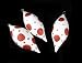Set 3 Peppermint Twist Shatterproof White Polka Dot Finial Christmas Ornaments